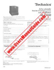 View SB-AS500 pdf Operating Instructions - Manuel d'utilisation