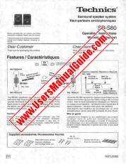 View SB-S80 pdf Technics - Operating Instructions, Manuel d'utilisation