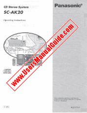 Ver SA-AK20 pdf Instrucciones de operación