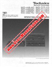 View SDA870 pdf Technics - Operating Instructions