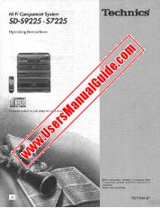 View SD-S9225 pdf Technics - Operating Instructions