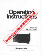 View WJ-AD550 pdf Operating Instructions