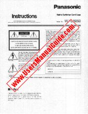 View WJ-SX850 pdf Matrix Switcher Card Cage - Instructions