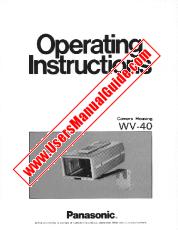 Ver WV-40 pdf Carcasa de cámara - Instrucciones de funcionamiento