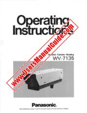 Ver WV-7135 pdf Cámara exterior para cámara - Instrucciones de funcionamiento