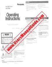 View WV-CP110 pdf Color CCTV Camera - Operating Instructions