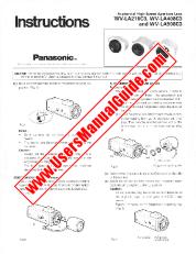 View WV-LA210C3 pdf Asphercial High Speed Aperture Lens Instructions