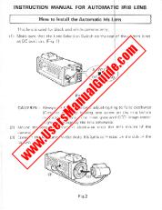View WVLA12B2 pdf Instruction Manual For Automatic Iris Lens