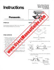 Ver WV-Q100A pdf Soporte de montaje en techo para WV-CF20 - Instrucciones