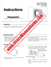 View WVQ103A pdf Wall Mount Bracket for WV-CF20 - Instructions
