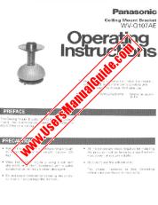 View WVQ107AE pdf Ceiling Mount Bracket - Operating Instructions