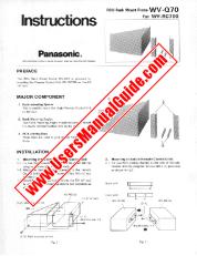 Voir WV-Q70 pdf Rack Cadre pour WV-RC700 - Instructions