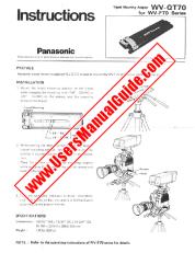 Vezi WV-QT70 pdf Trepied Adaptor de montare pentru WV-F70 Series - Instrucțiuni