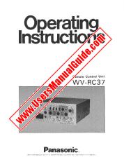 Ver WV-RC37 pdf Instrucciones de operación