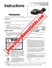 Vezi WV-VF39 pdf Vezi Finder pentru WV-F70, WV-F200, WV-F250 și F300 WV-Series - Manual de instructiuni