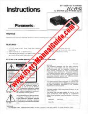 Vezi WVVF42 pdf Vezi Finder pentru WV-F500 și F700 WV-Series - Manual de instructiuni