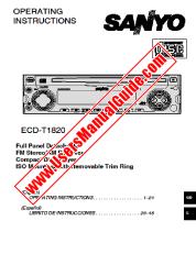 Ver ECDT1820 pdf El manual del propietario