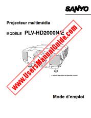 Voir PLVHD2000N (French) pdf Manuel d'utilisation