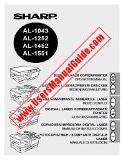 Ver AL-1043/1252/1452/1551 pdf Manual de operación, copiadora, impresora, inglés, alemán, francés, holandés, español, italiano