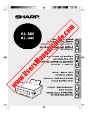 Vezi AL-800/840 pdf Manual de funcționare, extractul de limba engleză, germană