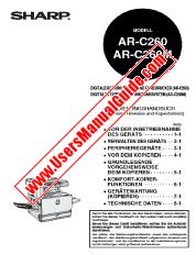 Voir AR-C260/M pdf Manuel d'utilisation, copieur, allemand