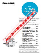 Voir AR-C260/M pdf Manuel d'utilisation, copieur, anglais