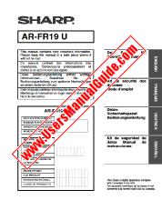 Ansicht AR-FR19U pdf Bedienungsanleitung, Data Security Kit, Englisch, Französisch, Deutsch, Spanisch