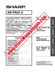 Voir AR-FR23U pdf Manuel d'utilisation, Kit de sécurité des données, anglais français allemand espagnol