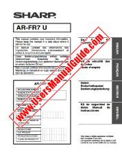Voir AR-FR7U pdf Manuel d'utilisation, Kit de sécurité des données, anglais, allemand, français, espagnol