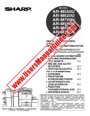 Ver AR-M550/620/700U/N pdf Manual de operación, copiadora, alemán