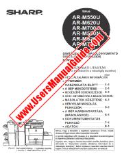 Ansicht AR-M550/620/700U/N pdf Bedienungsanleitung, Kopierer, Ungarisch