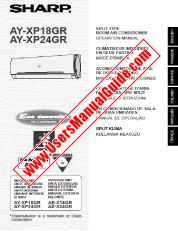 Voir AY-XP18GR/XP24GR pdf Manuel d'utilisation, Anglais Français Espagnol Italien Portugais Turc