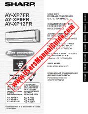 View AY-XP7FR/9FR/12FR pdf Operation Manual, English, French, Spanish, Italian, Portuguese, Turkish, Russian