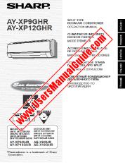Ver AY-XP9GHR/XP12GHR pdf Manual de Operación, Inglés Francés Español Italiano Ruso