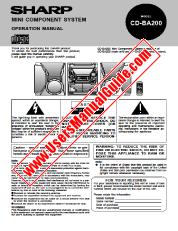 Ver CD-BA200 pdf Manual de Operación, Inglés
