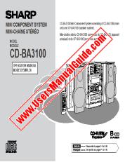 Voir CD-BA3100 pdf Manuel d'utilisation, anglais français