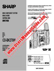 Ver CD-BK270W pdf Manual de operaciones, extracto de idioma inglés.