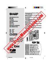View CD-E500H pdf Operation Manual, extract of language English