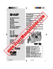 Vezi CD-E700H pdf Manual de funcționare, extractul de limba engleză