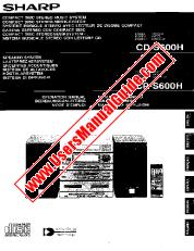 Vezi CD/CP-S600H pdf Manual de funcționare, extractul de limba engleză