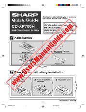 Ansicht CD-XP700H pdf Bedienungsanleitung, Kurzanleitung, Englisch