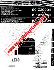 Vezi DX/RP/SC-Z2000H pdf Manual de funcționare, extractul de limba germană