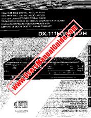 Ver DX-111H/112H pdf Manual de operaciones, inglés, alemán, francés, español, sueco, italiano