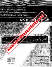 Ver DX-611H/612H pdf Manual de operaciones, inglés, alemán, francés, español, sueco, italiano