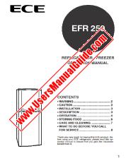 Ver EFR250 pdf Manual de Operación, Inglés
