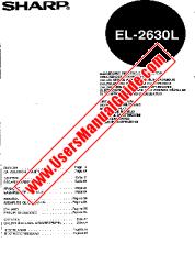 Ver EL-2630L pdf Manual de operación, inglés, alemán, francés, español, italiano, sueco, holandés