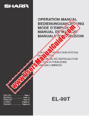 Ver EL-99T pdf Manual de Operación Inglés, Alemán, Francés, Español, Italiano.