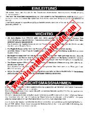 Ver ER-31SP pdf Manual de Operación, Alemán