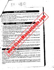 Ver ER-4630 pdf Manual de Operación, Alemán