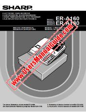 Ver ER-A160/A180 pdf Manual de Operación, Inglés, Alemán, Francés, Español.